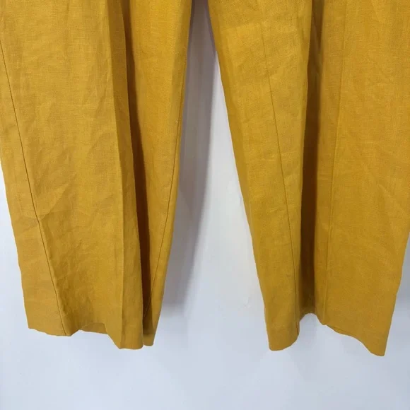 ZARA Women’s Yellow Linen Blazer Pant Set - Picture 7 of 16